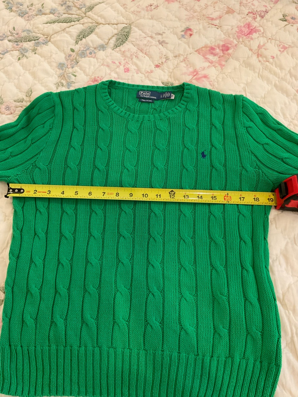 Polo by Ralph Lauren Green Cable-Knit Crew Neck Sweater - Picture 4 of 10